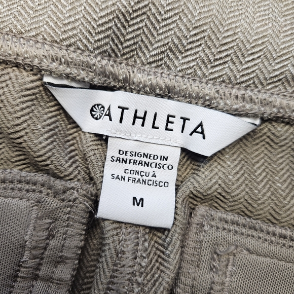 Athleta Delaney Herringbone Tight Womens Medium Elevated Zip Ankles Ret 119$ - Picture 3 of 11